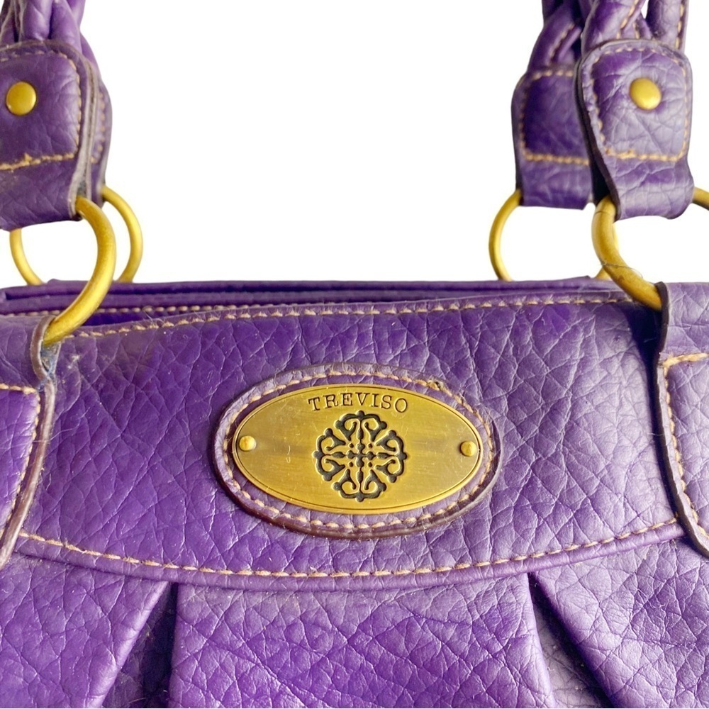 Treviso Dark Blue Violet Hand Bag - Picture 2 of 4